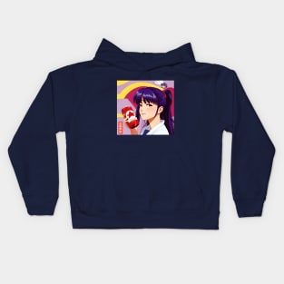 Misato Katsuragi from Evangelion in japanese beer Advertise Kids Hoodie